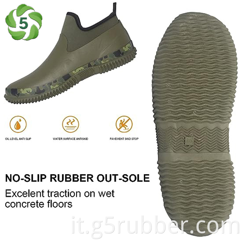 Ankle Rain Boots Mud Muck Rubber Footwear
